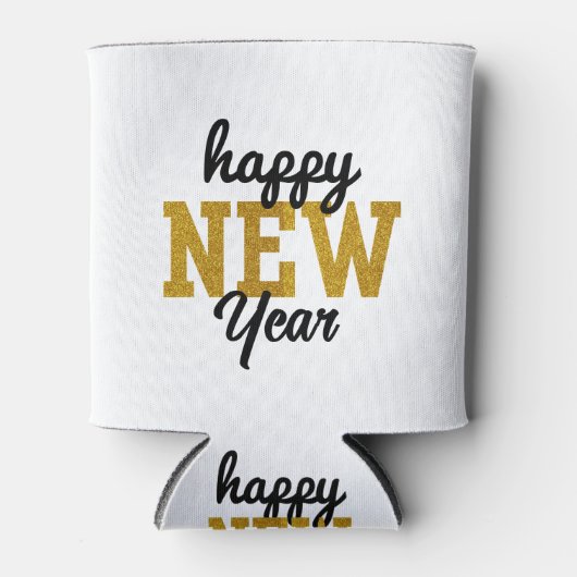 Happy New YearT-Shirt Blikjeskoeler (Voorkant)