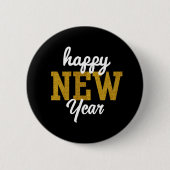 Happy New YearT-Shirt Ronde Button 5,7 Cm (Voorkant)