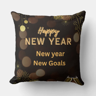 Happy new yearThrow Pillow design.instant download Kussen
