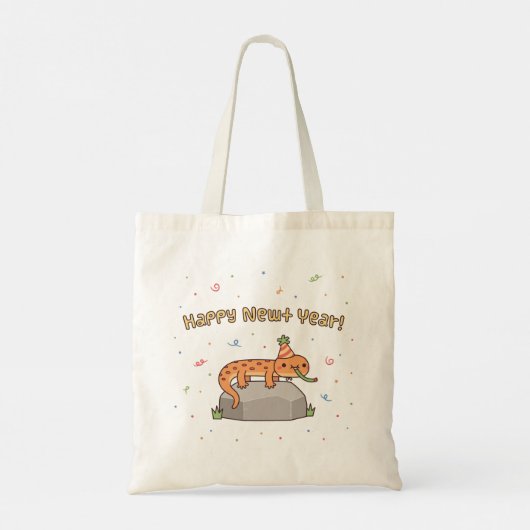 Happy Newt Year, grappig nieuwjaarsavond Tote Bag (Achterkant)
