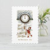  Happy Nieuwjaar groet Feestdagenkaart (Staand voorkant)