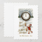  Happy Nieuwjaar groet Feestdagenkaart (Voorkant / Achterkant)