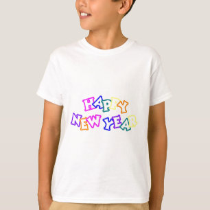Happy Nieuwjaar kleur T-shirt