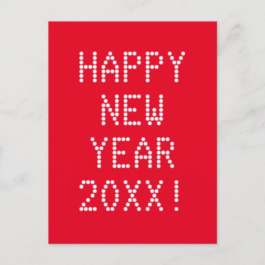 Happy Nieuwjaar rode, witte aangepaste tekst moder Briefkaart (Voorkant)