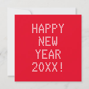 Happy Nieuwjaar rode, witte aangepaste tekst moder Kaart