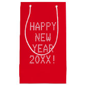 Happy Nieuwjaar rode, witte aangepaste tekst moder Klein Cadeauzakje (Voorkant)