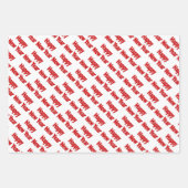 Happy Nieuwjaar rode zwarte gele tekst Inpakpapier Vel (Voorkant 2)