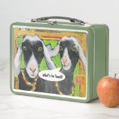 Happy Nigerian Goats "What's For Lunch?" lunch box (In situ)