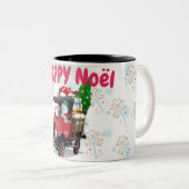 HAPPY Noël Tweekleurige Koffiemok (Voorkant rechts)