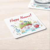Happy Noroez Haft Sin grappige tafel Kartonnen Onderzetters (Schuin)