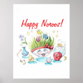 Happy Noroez Haft Sin grappige tafel Poster (Voorkant)