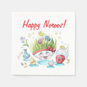 Happy Noroez Haft Sin grappige tafel Servet (Voorkant)