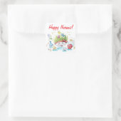 Happy Noroez Haft Sin grappige tafel Vierkante Sticker (Tas)