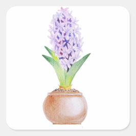Happy Noroez Hyacinth Vierkante Sticker