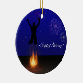 Happy Norooz Chahar-Shanbeh-Suri Keramisch Ornament (Rechts)