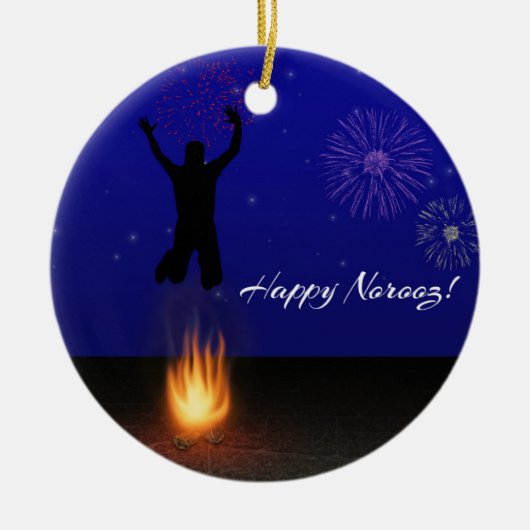 Happy Norooz Chahar-Shanbeh-Suri Keramisch Ornament (Voorkant)
