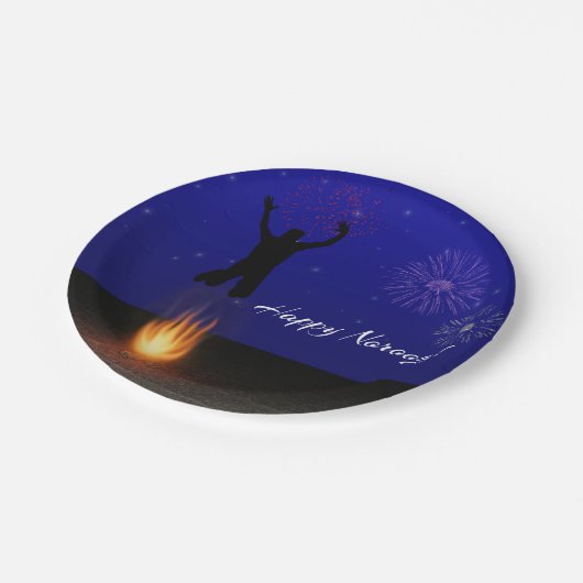 Happy Norooz Chahar-Shanbeh-Suri Papieren Bordje (Gekanteld)