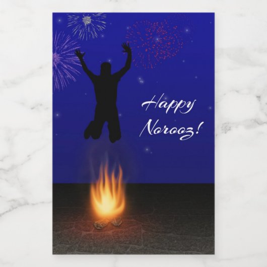 Happy Norooz Chahar-Shanbeh-Suri Voedselcontainer Etiket (Enkel label)