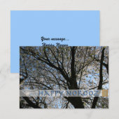 Happy Norooz Cherry Blossom Tree Invitation Kaart (Voorkant / Achterkant)