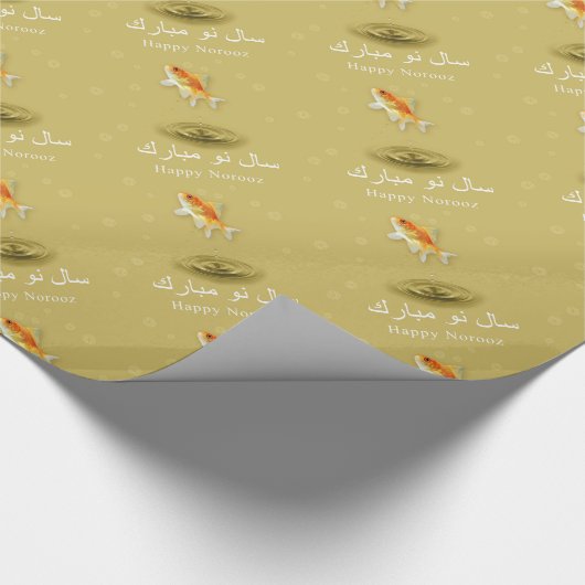 Happy Norooz Fish Persian nieuwjaarswerkdocument Cadeaupapier (Hoek)