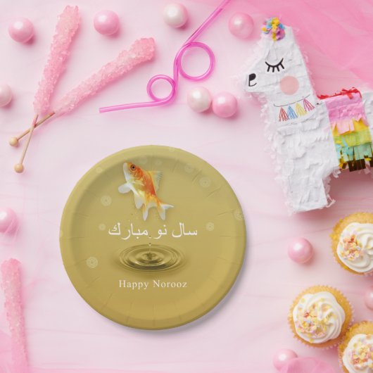 Happy Norooz Fish - Perzisch nieuwjaarspapier Bord (Feest)