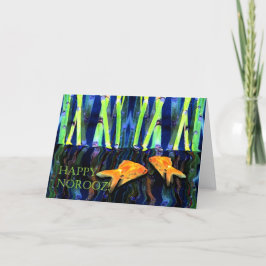 Happy Norooz, Goldfish Swimming Feestdagen Kaart