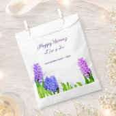 Happy Norooz Paars Blue Pink Hyacinth Flowers Bedankzakje (Geknipt)