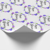 Happy Norooz Paarse Hyacinth Wreate Nieuwjaar Cadeaupapier (Hoek)