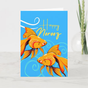 Happy Norooz Persian Nieuwjaar met Goldfish Pair Kaart