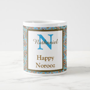 Happy Norooz Persian Nieuwjaar Monogram Initiaal Grote Koffiekop
