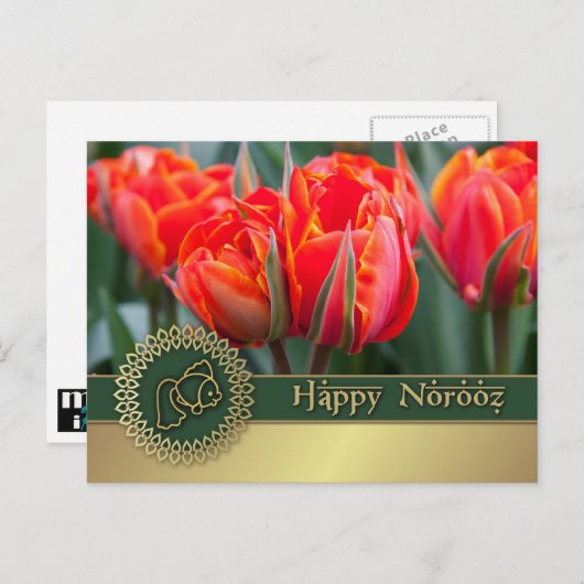 Happy Norooz. Perzisch nieuwjaar Briefkaarten (Voorkant / Achterkant)