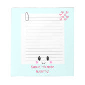 Happy Notes Blue: Kawaii Notitieblok (Voorkant)