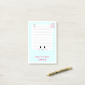 Happy Notes Blue: Kawaii Sticky Post-It-Notes (Op bureau)