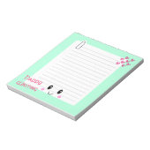 Happy Notes Green: Kawaii Notitieblok (Linkerzijde)