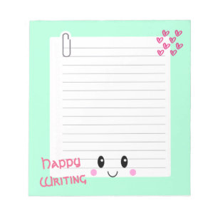 Happy Notes Green: Kawaii Notitieblok