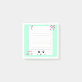 Happy Notes Green: Kawaii Sticky Notes (Voorkant)