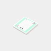 Happy Notes Green: Kawaii Sticky Notes (Schuin)
