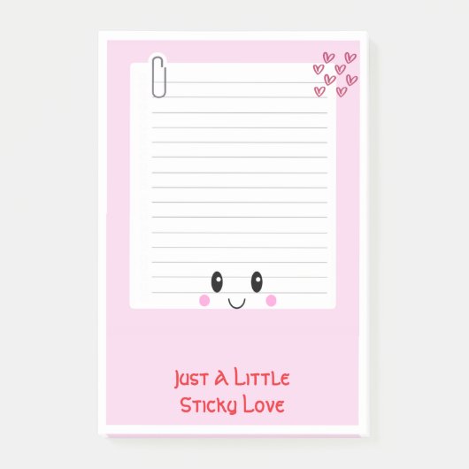Happy Notes Pink: Kawaii Sticky Notes (Voorkant)