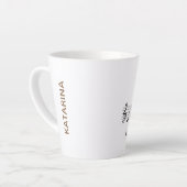 Happy Notes re Mi Latee Music Note Persoonlijk Latte Mok (Linkerhoek)