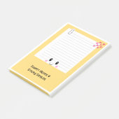 Happy Notes Sinaasappel: Kawaii Sticky Post -It No (Schuin)