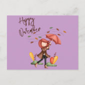 Happy November klantgerichte Briefkaart (Voorkant)