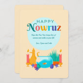 Happy Nowruz Feestdagenkaart (Voorkant / Achterkant)
