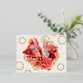 Happy Nowruz Goldfish & Bubbles Folie Briefkaart (Staand Voorkant)