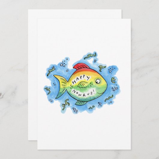 Happy Nowruz Kaart (Voorkant / Achterkant)
