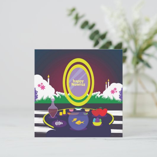 Happy Nowruz Persian Nieuwjaar (Staand voorkant)