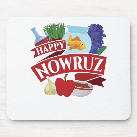 Happy Nowruz Persian Nieuwjaar Muismat (Voorkant)
