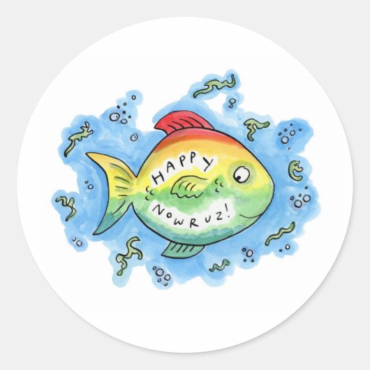Happy Nowruz Ronde Sticker (Voorkant)