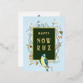 Happy Nowruz Songbird BLANK Briefkaart (Voorkant / Achterkant)