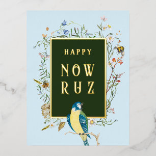 Happy Nowruz Songbird Folie Briefkaart