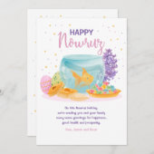 Happy Nowruz Wenskaart Feestdagenkaart (Voorkant / Achterkant)